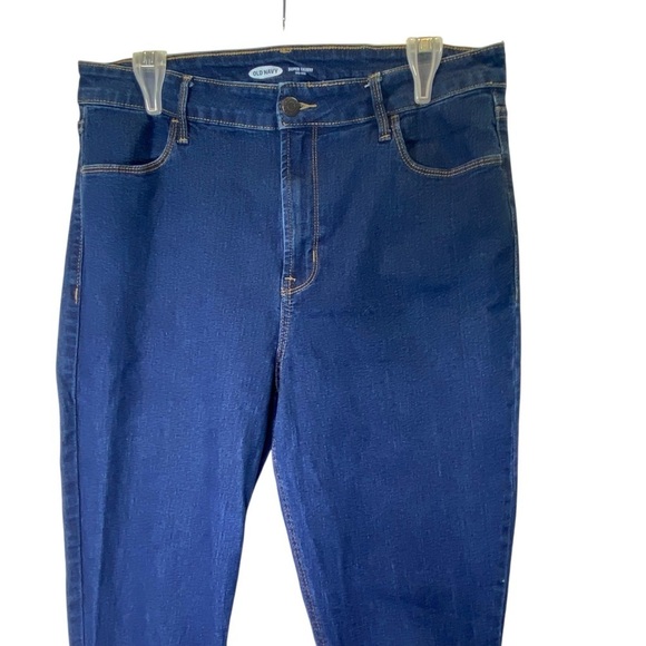 OLD NAVY Women's size 14 Tall Super skinny high rise medium wash denim jeans - Picture 5 of 7